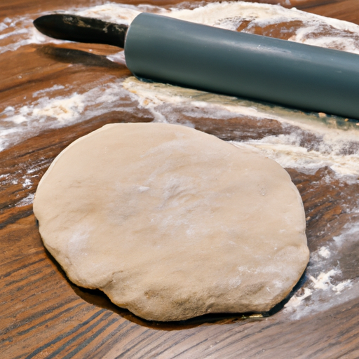 Freshly made pizza dough ready to be rolled out and topped with delicious ingredients.